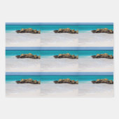 Azure Ocean Sandy Beach Foto Pattern Geschenkpapier Set (Vorderseite 3)