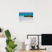 Azure Ocean Sandy Beach Foto Poster (Heimbüro)