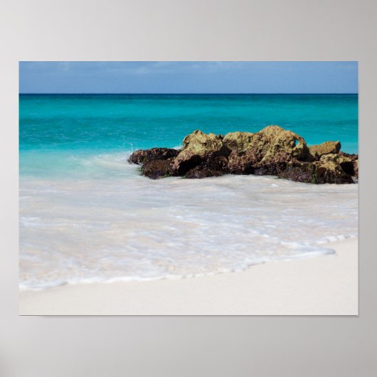 Azure Ocean Sandy Beach Foto Poster (Vorne)