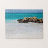 Azure Ocean Sandy Beach Foto Puzzle (Horizontal)