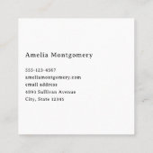 Azure Ocean Sandy Beach Foto Quadratische Visitenkarte (Rückseite)