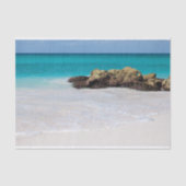 Azure Ocean Sandy Beach Foto Seidenpapier (Vorderseite)