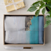 Azure Ocean Sandy Beach Foto Seidenpapier (Geschenk)