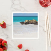 Azure Ocean Sandy Beach Foto Serviette (Beispiel)