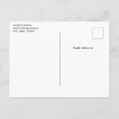 Azure Ocean Sandy Beach Foto Wedding Ankündigungspostkarte (Rückseite)