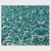 Azure Ocean Waves Wrapping Paper Geschenkpapier (Flach)