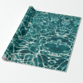 Azure Ocean Waves Wrapping Paper Geschenkpapier (Ungerollt)