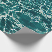 Azure Ocean Waves Wrapping Paper Geschenkpapier (Ecke)