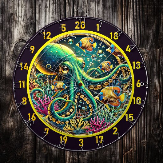 Azure Octopus Tide Dartboard Dartscheibe