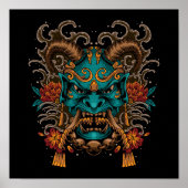 Azure Oni Mask Poster (Vorne)