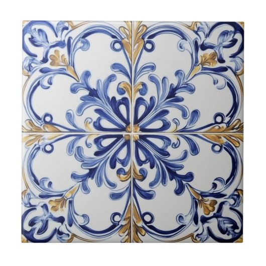"Azure Opulence Mosaic Fliese (Vorderseite)