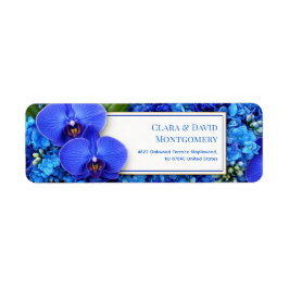 Azure Orchid Hydrangea Botanical Return Address