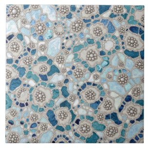 Azure Petal Harmony Keramik Tile Fliese