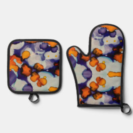 Azure Pumpkin Ofenhandschuh & Topflappen-Set