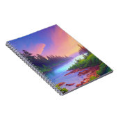 Azure River Zwischen der Stille eines Pinienwaldes Notizblock (Rechte Seite)