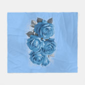 Azure Rose Serenity Fleecedecke (Vorderseite (Horizontal))