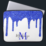 Azure Royal Blue Sparkle Glitzer Tropfen Monogram Laptopschutzhülle<br><div class="desc">Girly Royal Blue Sparkle Glitzer Tropfen Monogram Laptop Ärmel mit unseren trendigen Imitate Glitzer Tropfen in hellazur königsblau. Designed by Cedar and String. Um weiter zu personalisieren, klicken Sie bitte auf den Link "Weiter anpassen" und verwenden Sie das Design-Tool, um das Design zu ändern. Wenn Sie Hilfe oder passende Artikel...</div>