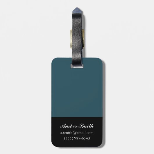 Azure-Seepferd-Studie I Gepäckanhänger (Rückseite vertikal)