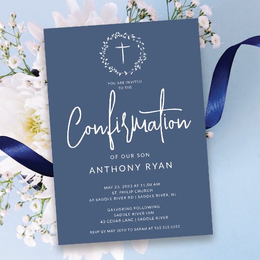 Azure Segen Boys Bestätigung Einladung