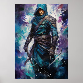 Azure Shadows: Der stille Shinobi-Anime Poster