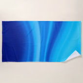 Azure Shift - Dynamic Blue Wave Gradient Strandtuch (Vorderseite)