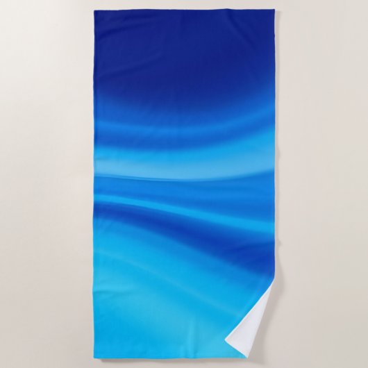 Azure Shift - Dynamic Blue Wave Gradient Strandtuch (Vorderseite)
