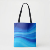 Azure Shift - Dynamic Blue Wave Gradient Tasche (Vorderseite)