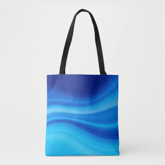 Azure Shift - Dynamic Blue Wave Gradient Tasche (Vorderseite)