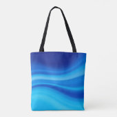 Azure Shift - Dynamic Blue Wave Gradient Tasche (Rückseite)