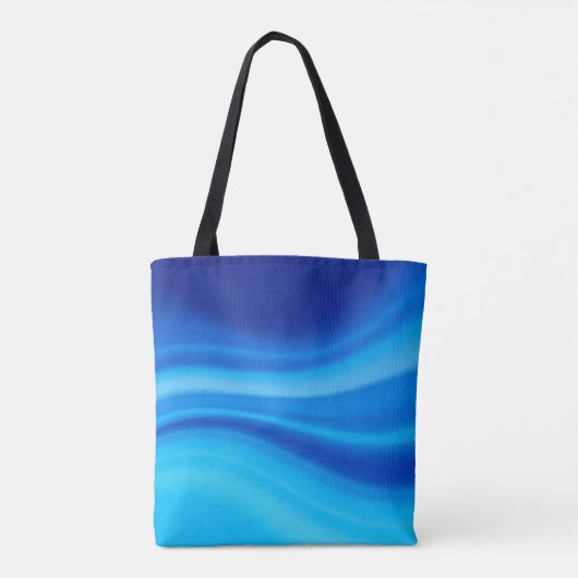 Azure Shift - Dynamic Blue Wave Gradient Tasche (Rückseite)