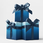 Azure Sky bis Ocean Blue Ombre Geschenkpapier