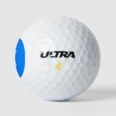 Azure Solid Color Customizing It Golfball (Logo)