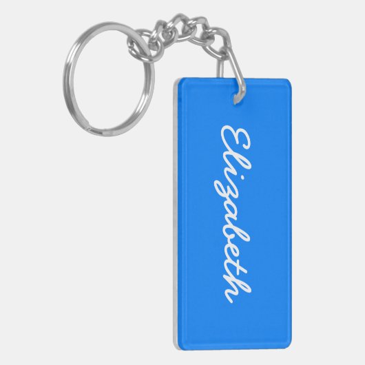 Azure Solid Color Customizing It Schlüsselanhänger (Vorderseite links)
