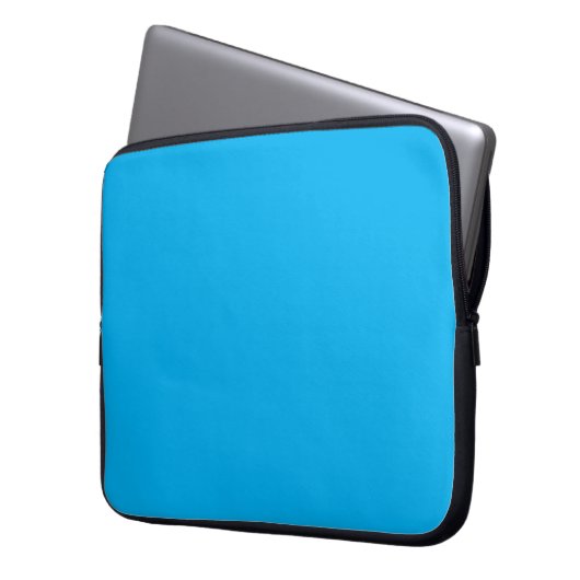 Azure Solid Color Laptop Ärmel Laptopschutzhülle (Vorderseite Links)
