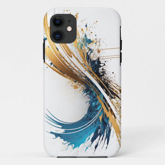Azure Splash - Dynamic Abstract Design Phone Cases (Rückseite)