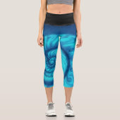 Azure Swirl Capri Leggings (Vorderseite)