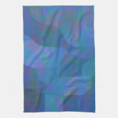 Azure Tides - Oceanic Abstrakt Geometry Geschirrtuch (Vertikal)