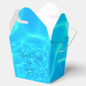 Azure Türkise Bleu Water Reflection Minimalismus Geschenkschachtel (Geöffnet)