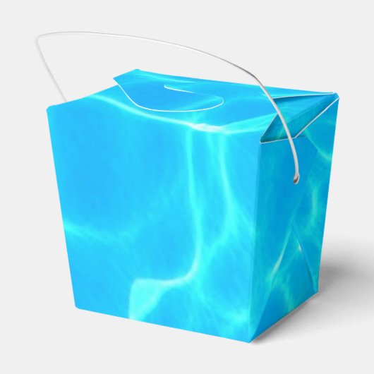 Azure Türkise Bleu Water Reflection Minimalismus Geschenkschachtel (Rückseite)