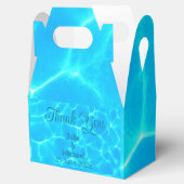 Azure Türkise Bleu Water Reflection Minimalismus Geschenkschachtel (Geöffnet)