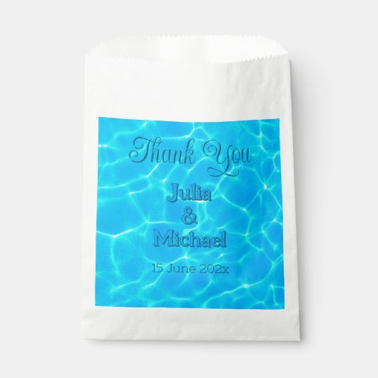 Azure Türkise Bleu Water Reflection Minimalismus Geschenktütchen (Vorderseite)