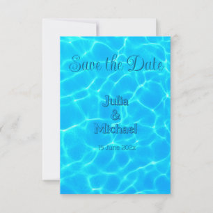 Azure Türkise Bleu Water Reflection Minimalismus Save The Date