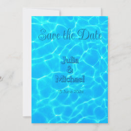 Azure Türkise Bleu Water Reflection Minimalismus Save The Date