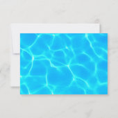 Azure Türkise Bleu Water Reflection Minimalismus Save The Date (Rückseite)