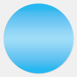 Azure und Baby Blue Gradient Blank Runder Aufkleber