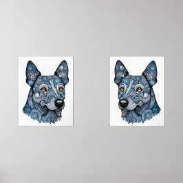 Azure und Indigo die Blue Heeler Twins Bilderwand Sets