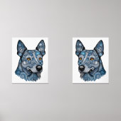 Azure und Indigo die Blue Heeler Twins Bilderwand Sets (Vorderseite)