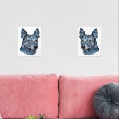 Azure und Indigo die Blue Heeler Twins Bilderwand Sets (Wohnzimmer)