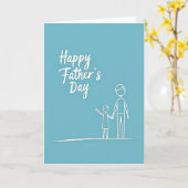 Azure Vatertag Bond Karte (Gelbe Blume)