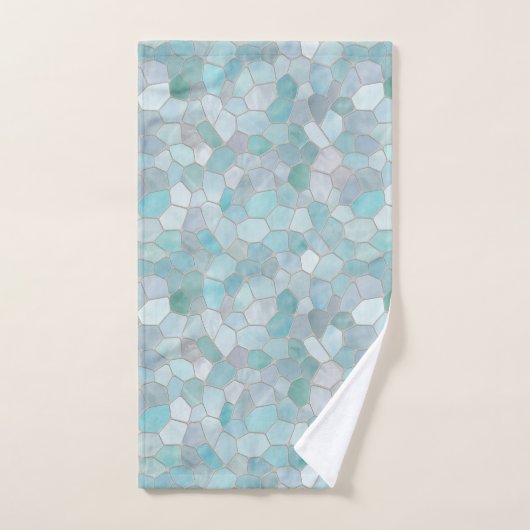 Azure Verdigris Mosaic Badhandtuch Set (Handtuch)